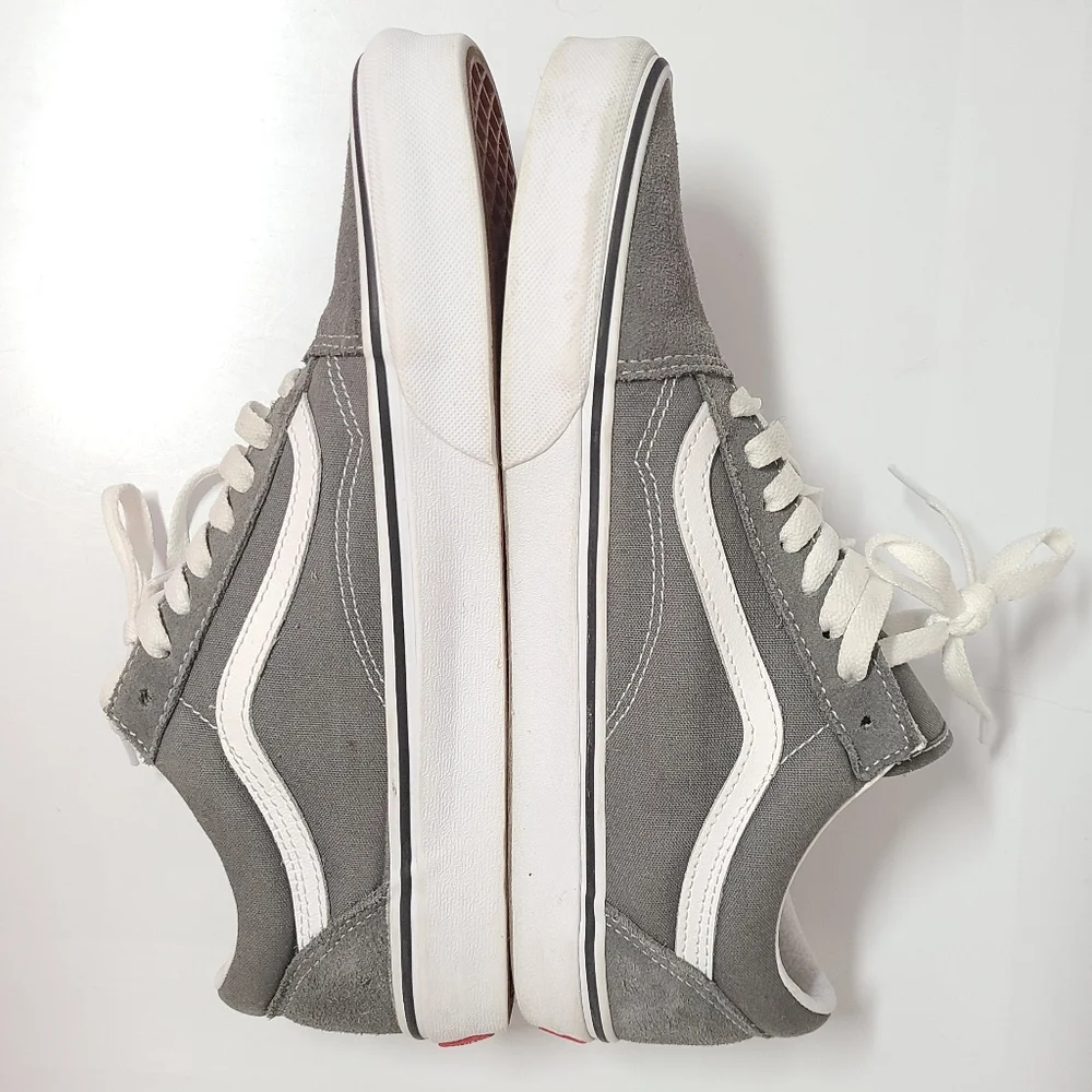 VAN'S Old Skool Low Top Sneakers in Pewter Gray Unisex Men's 9 Women's 10½ - Picture 8 of 10